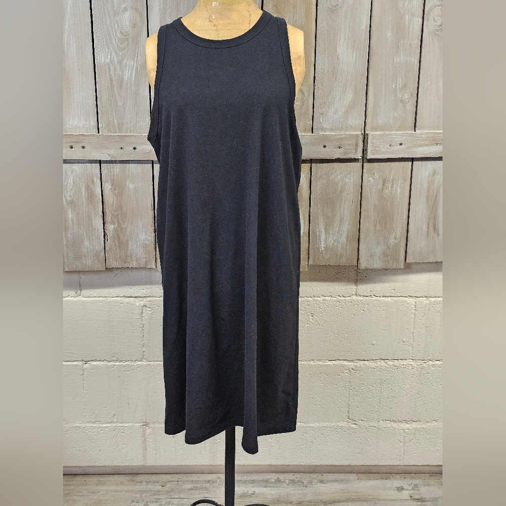 A New Day Women s Muscle‎ Tank Dress Black Size Large EUC